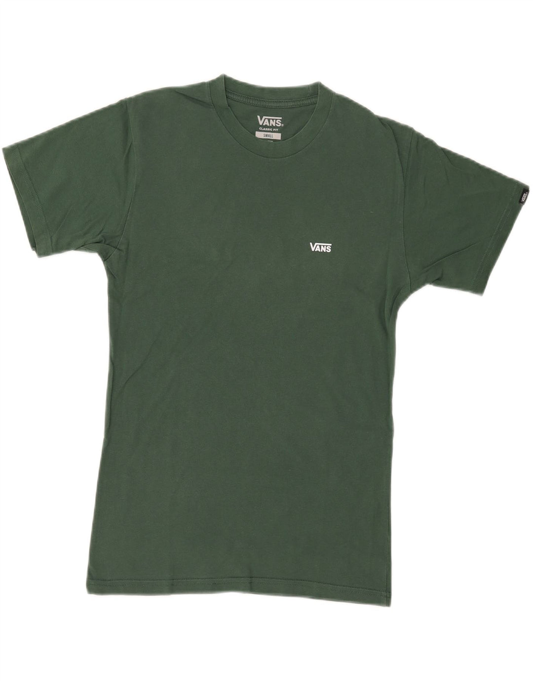 Vans Mens Classic Fit T-Shirt Top Small Green Cotton