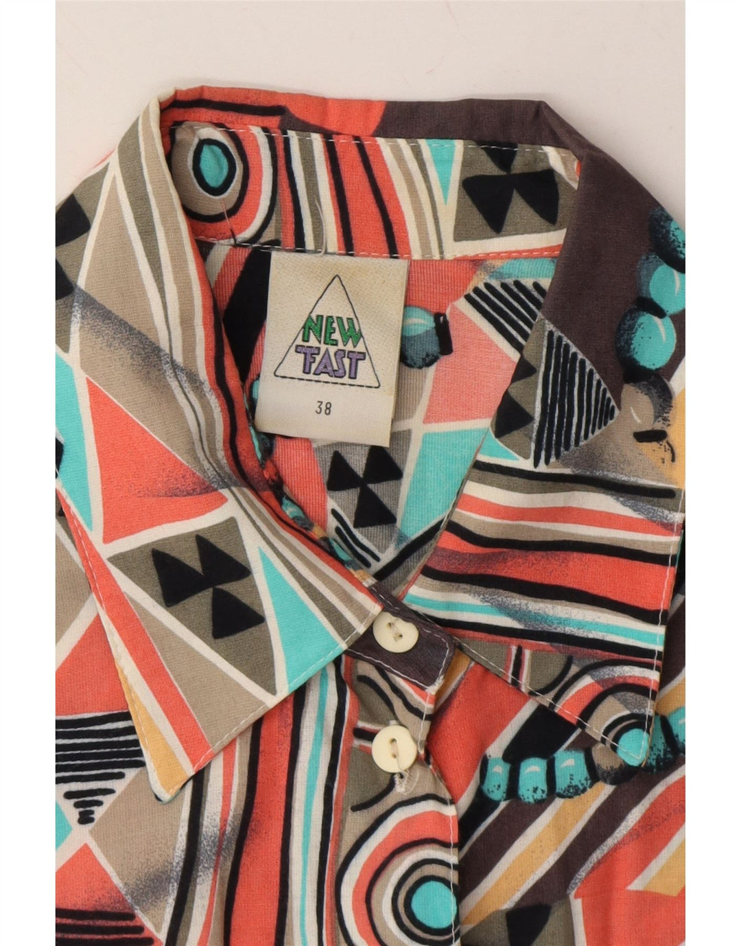 FAST WAY Womens Abstract Pattern Shirt Blouse EU 38 Medium Multicoloured Vintage Fast Way and Second-Hand Fast Way from Messina Hembry 