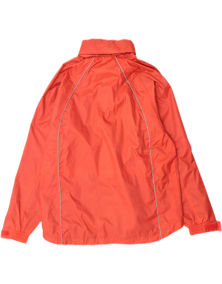 PACO Womens Hooded Rain Jacket UK 14 Medium Orange Nylon
