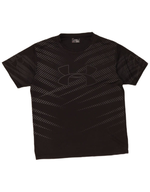 Maglietta grafica da donna Under Armour Heat Gear Top UK 16 Large Black Striped