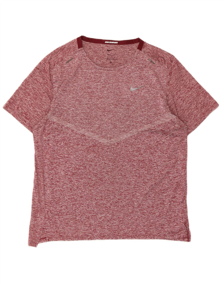 Nike T-shirt top til mænd Medium Burgundy Flecked