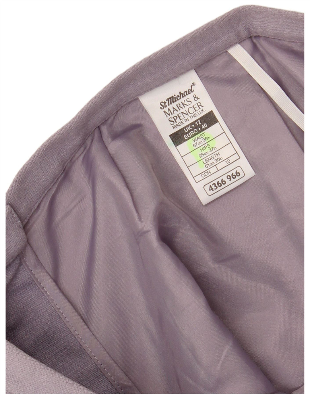 ST MICHAEL Womens Pencil Skirt UK 12 Medium W26 Purple Polyester