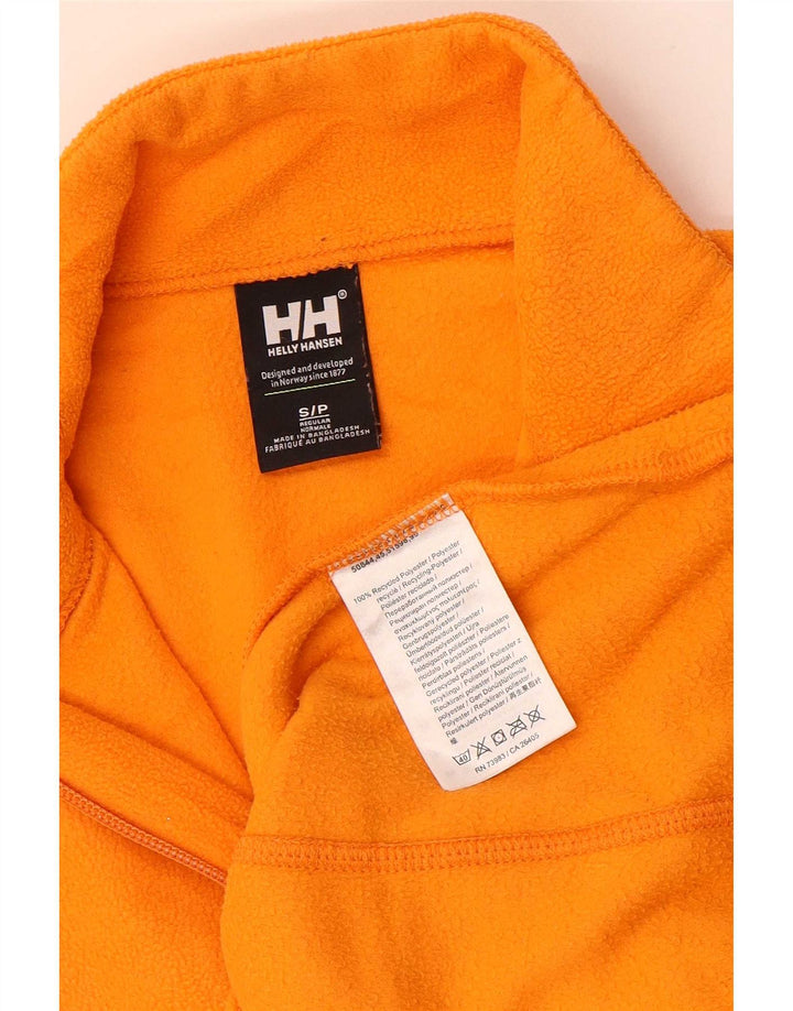 Helly Hansen Mens Zip Neck Fleece Jumper Small Orange Polyester