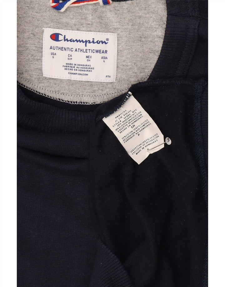 Champion Mens Sweatshirt Jumper Small Navy Blue Cotton