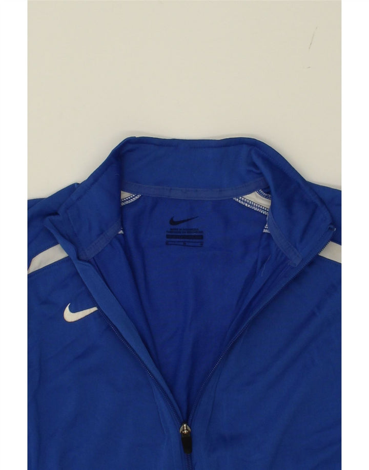 NIKE Womens Tracksuit Top Jacket UK 14 Medium Blue Colourblock Polyester Vintage Nike and Second-Hand Nike from Messina Hembry 