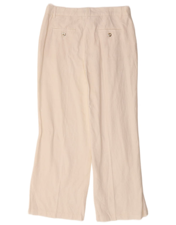 Marks & Spencer Womens Per Una Chino Trousers UK 10 Small W30 L28 Off White
