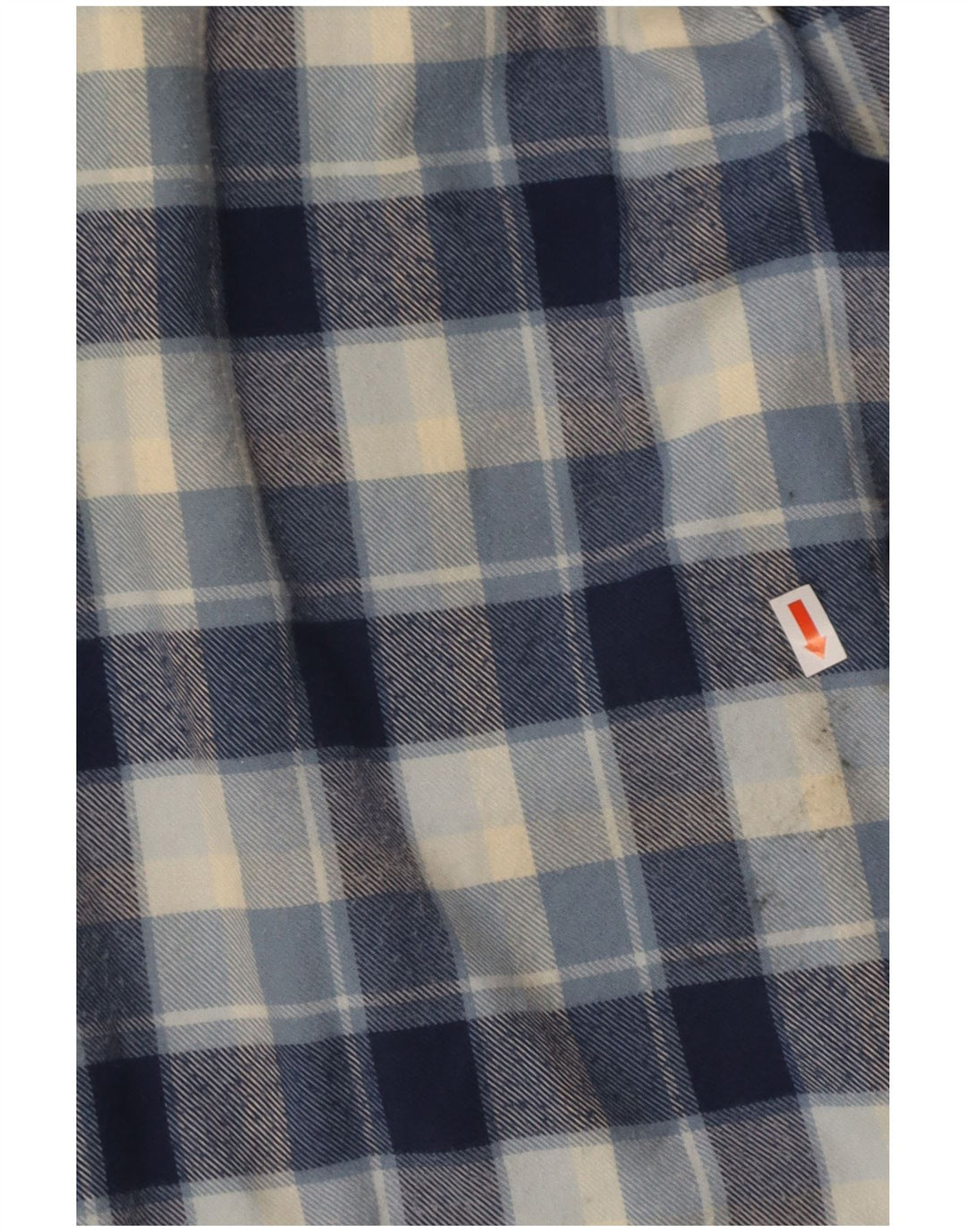 JAEGER Mens Flannel Shirt Large Blue Check Cotton