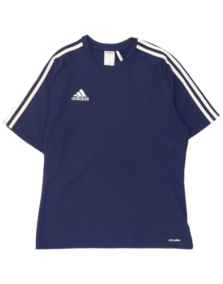 Adidas Mens Climalite T-Shirt Top Small Navy Blue Polyester
