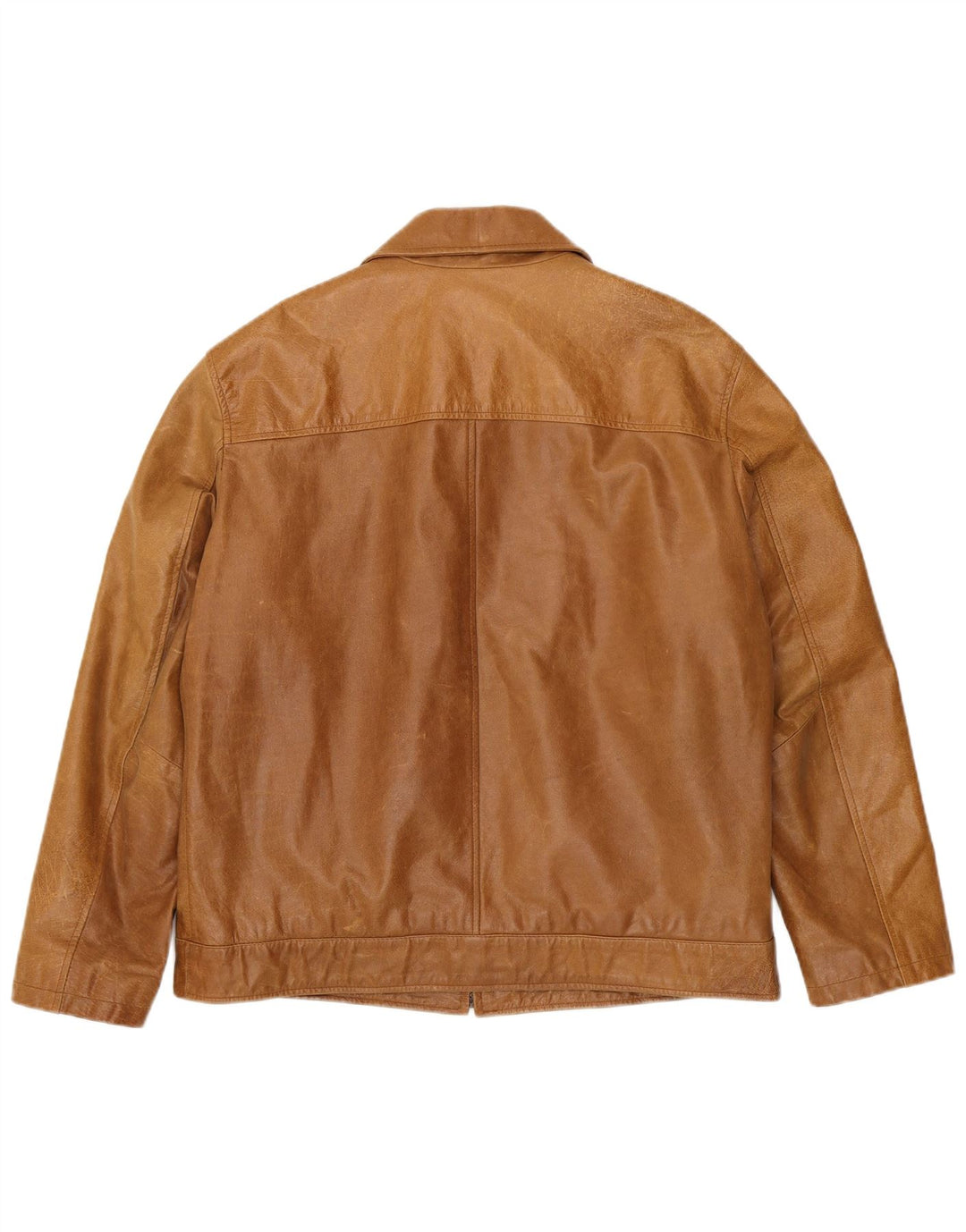 Mays & Rose Mens Leather Jacket UK 42 XL Beige