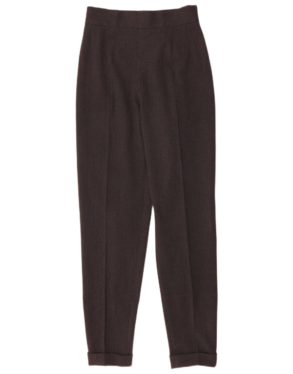 Sportmax kvinders højtaljede koniske jakkesætsbukser UK 12 Medium W26 L30 Grå