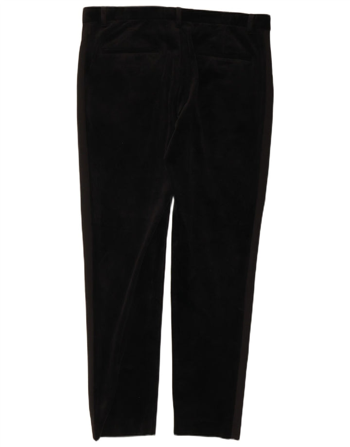 Zara Womens Slim Chino Trousers EU 40 Medium W31 L28 Black Viscose