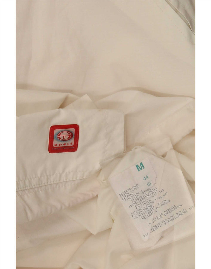 Sergio Tacchini Veste coupe-vent pour femme UK 14 Coton blanc moyen