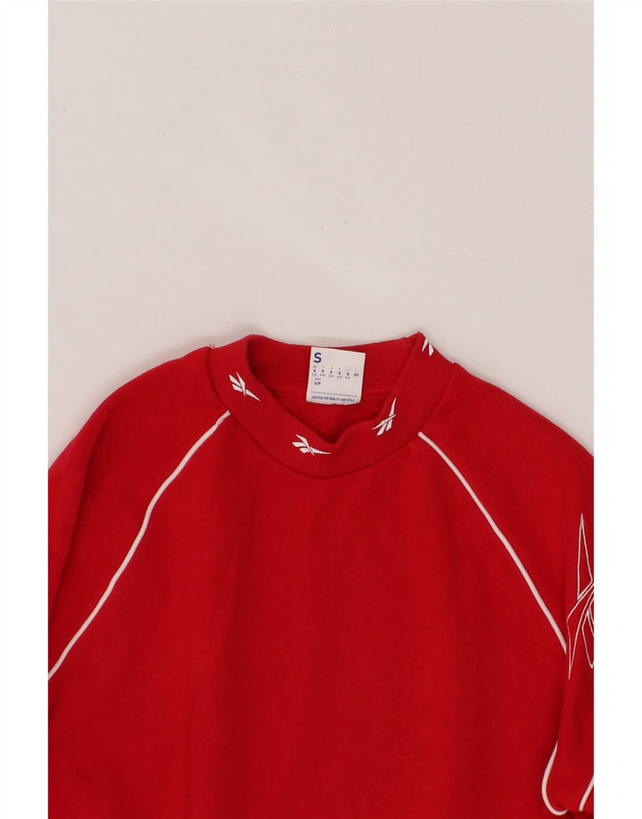 REEBOK Womens Sweatshirt Jumper UK 10 Small Red Cotton Vintage Reebok and Second-Hand Reebok from Messina Hembry 