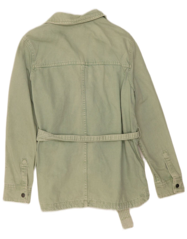 Zara Mujer Chaqueta Vaquera Extragrande UK 6 XS Verde