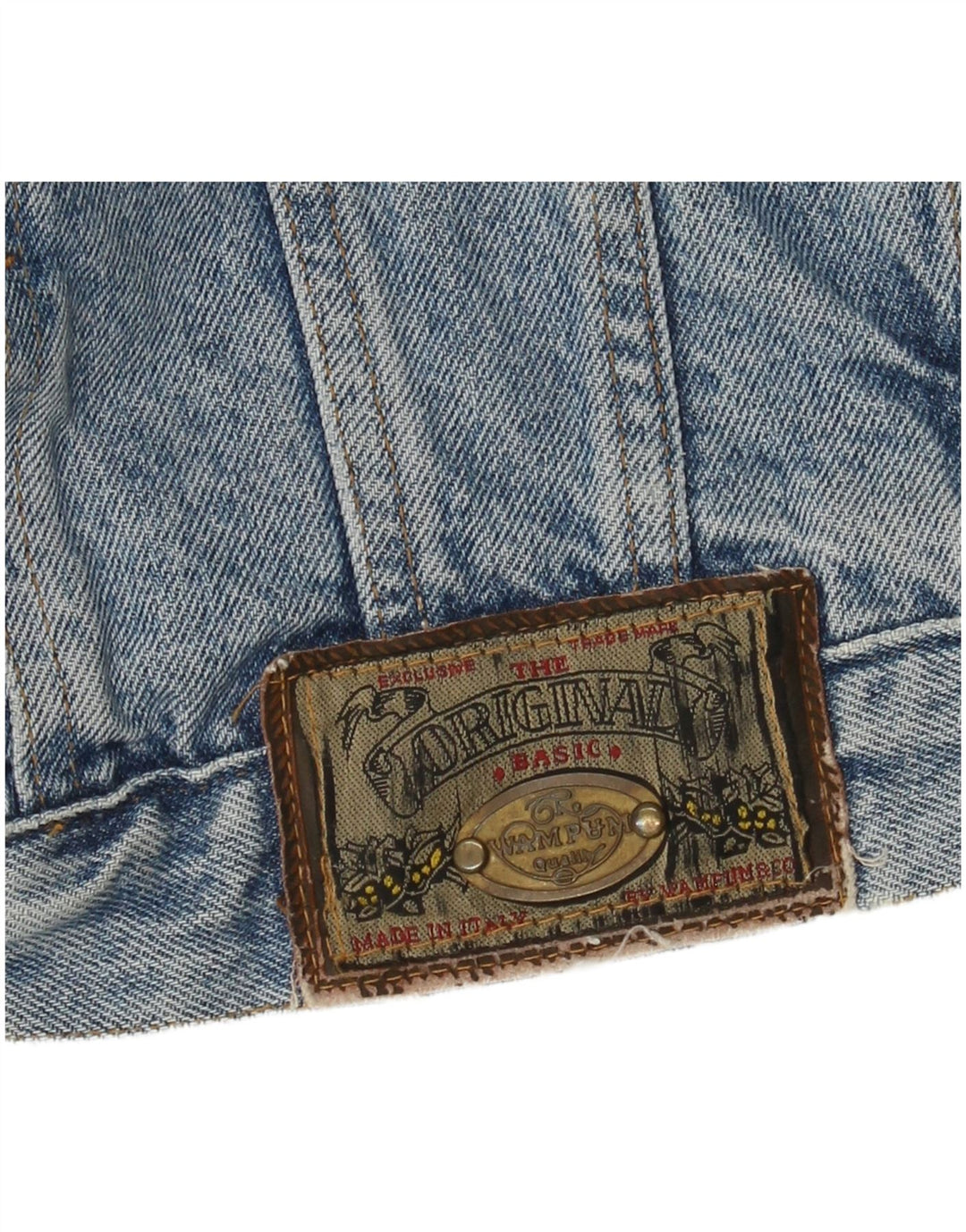 Wampum Mens Denim Jacket UK 42 XL Blue