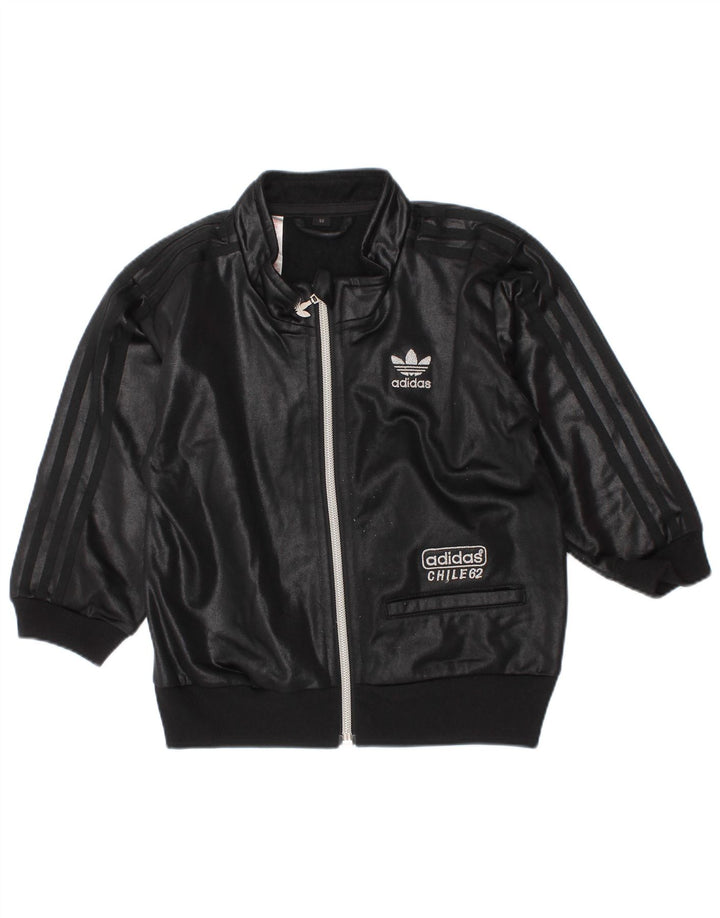 Adidas Baby Boys Tracksuit Top Jacket 18-24 Months Black Polyester