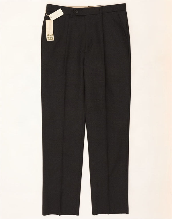 Vintage Ανδρικό ίσιο παντελόνι IT 48 Medium W32 L34 Γκρι μαλλί