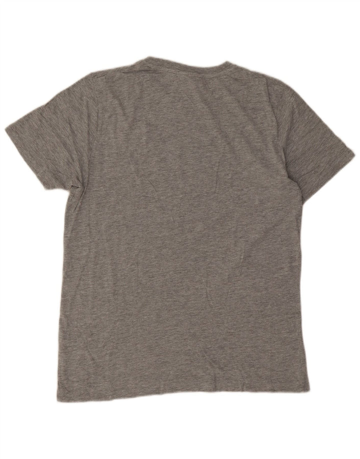 Ellesse Mens Graphic T-Shirt Top Medium Grey Flecked Cotton