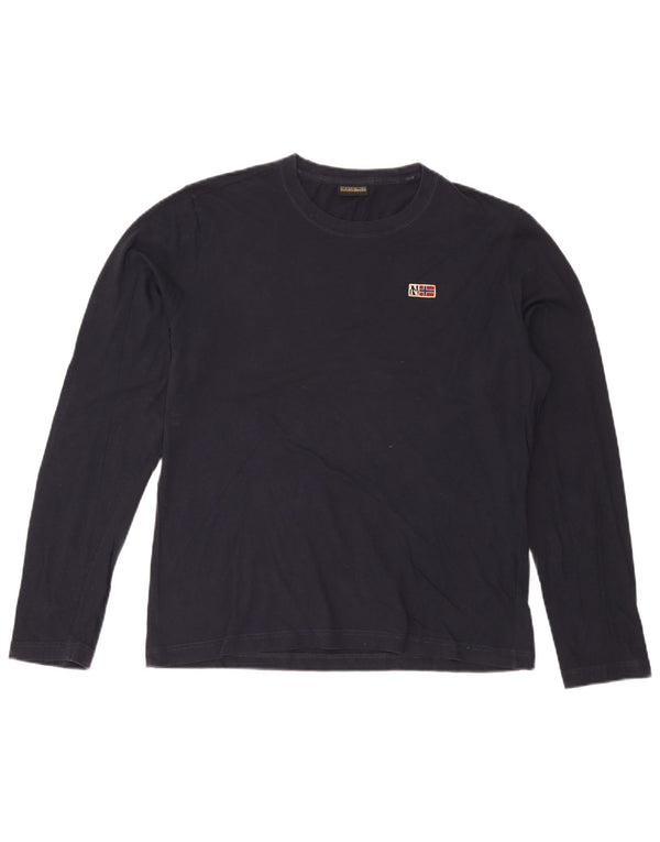 Napapijri Mens Top Long Sleeve Large Navy Blue