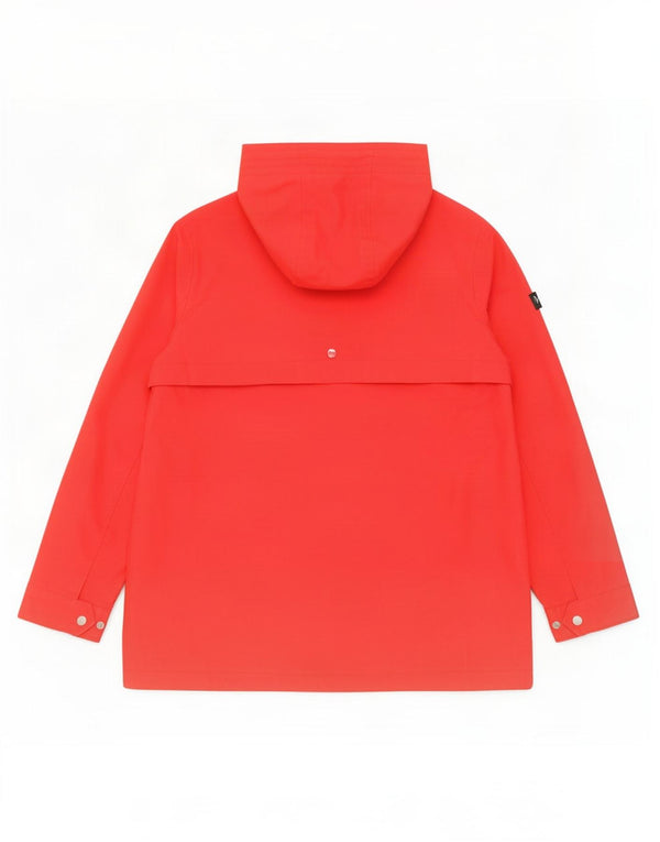 Joules Womens Hooded Raincoat UK 12 Medium Red Cotton
