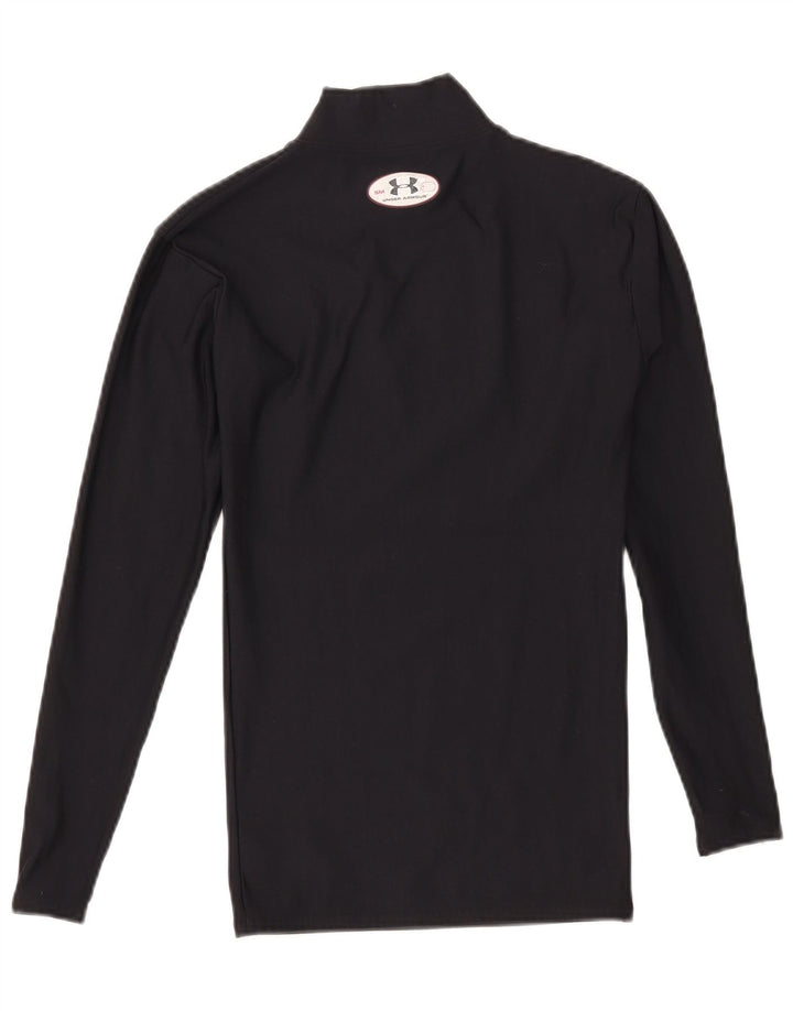 Under Armour Mens Cold Gear Top manga longa poliéster preto pequeno