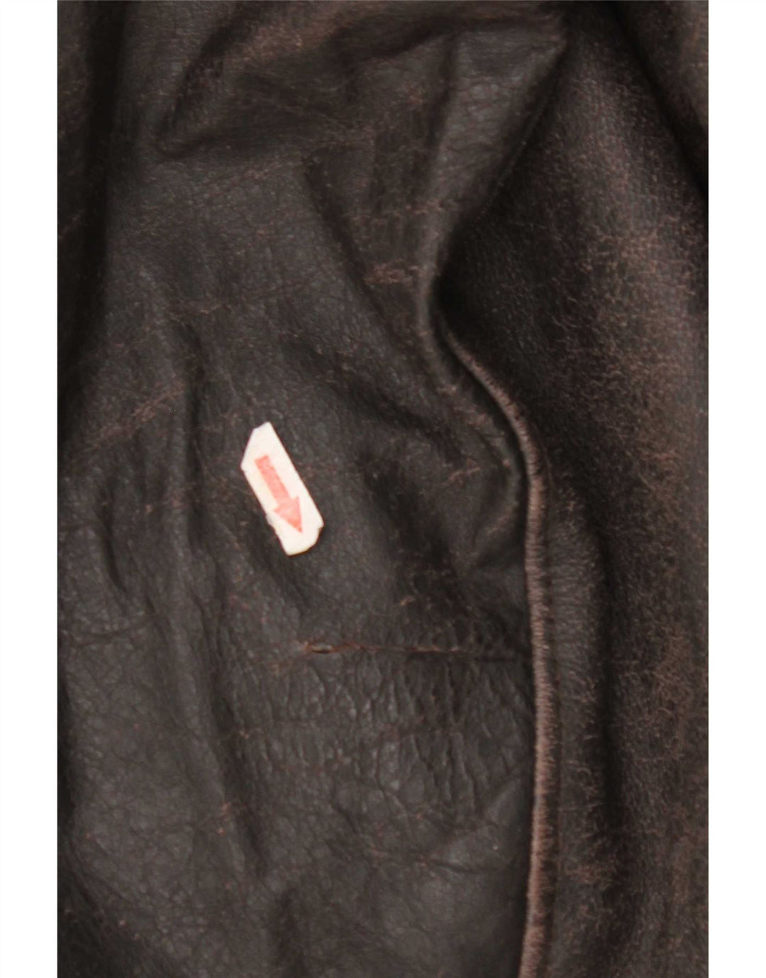 Giacca in pelle vintage da uomo UK 40 grande in pelle marrone