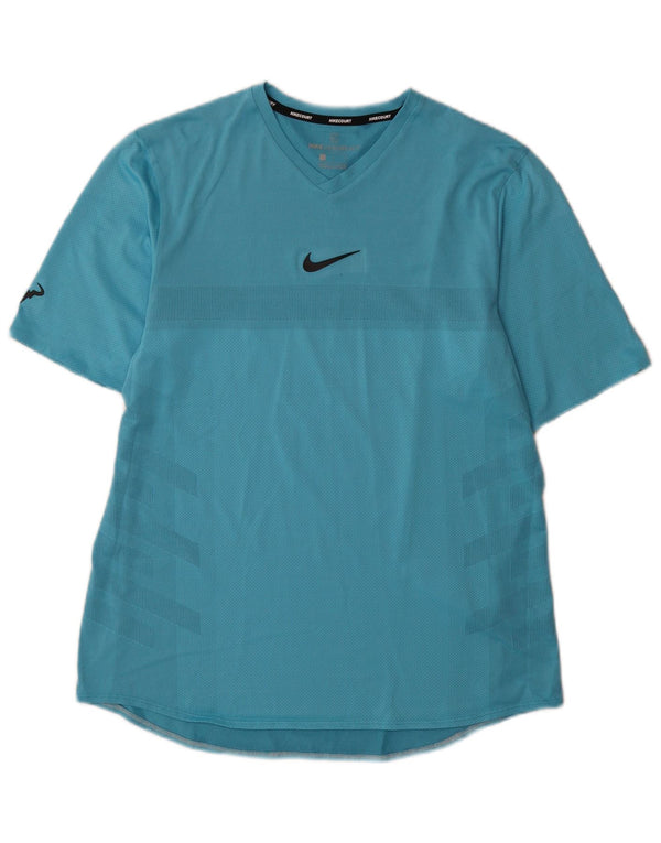 Nike Mens Dri Fit T-Shirt Top Large Blue Polyester