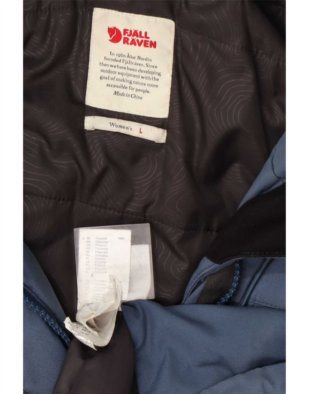 Fjall Raven Womens Hooded Parka Jacket UK 16 Large Blue Polyamide