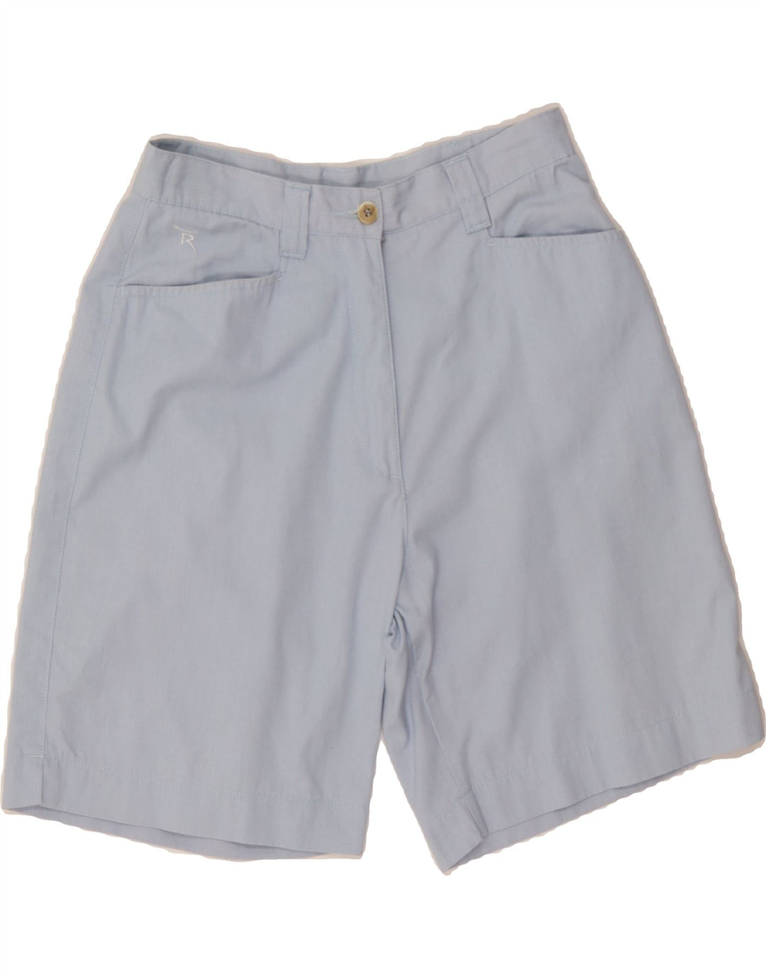 CHERVO Womens Casual Shorts IT 42 Medium W28 Blue Cotton Vintage Chervo and Second-Hand Chervo from Messina Hembry 