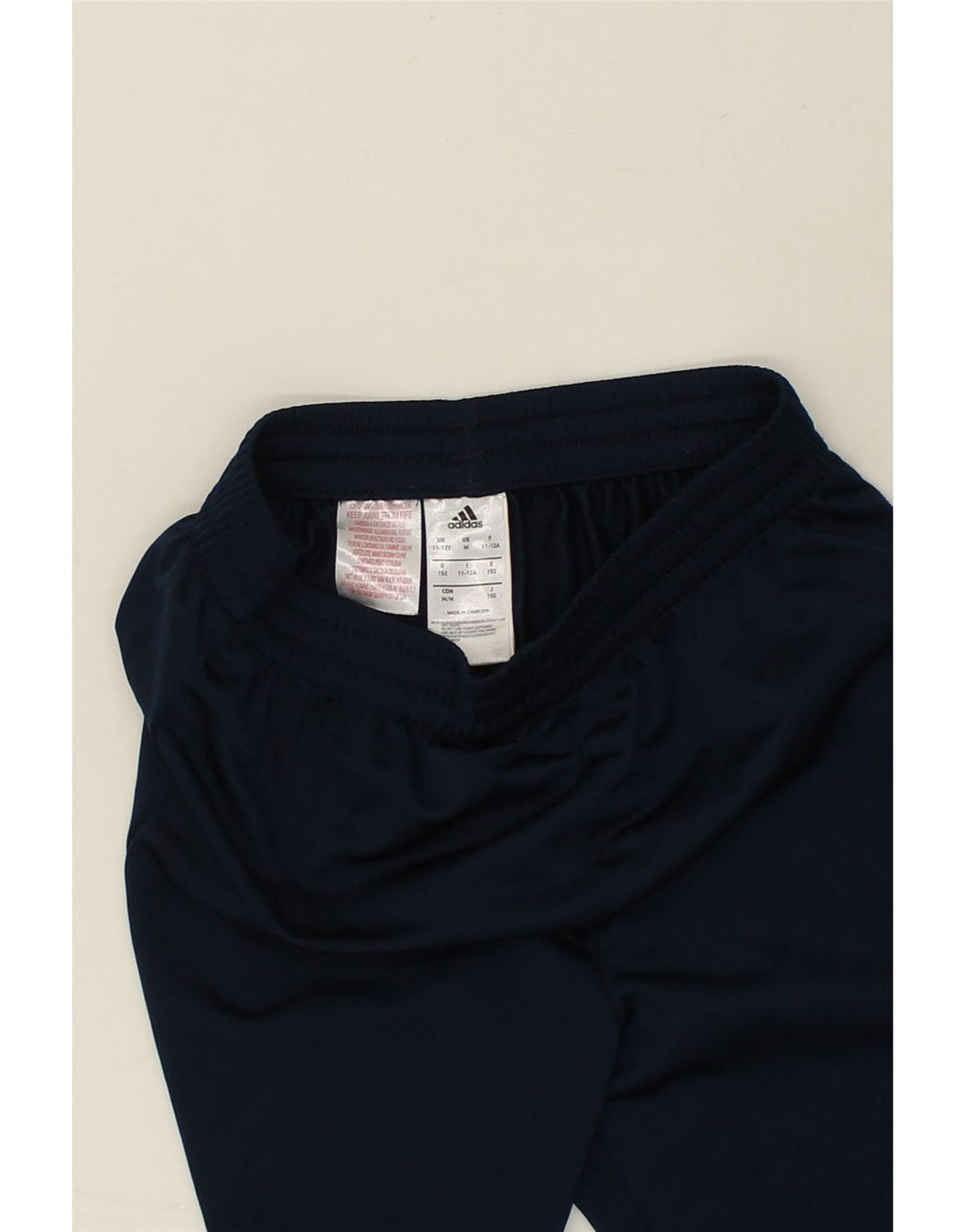 ADIDAS Boys Tracksuit Trousers 11-12 Years Navy Blue Polyester | Vintage Adidas | Thrift | Second-Hand Adidas | Used Clothing | Messina Hembry 