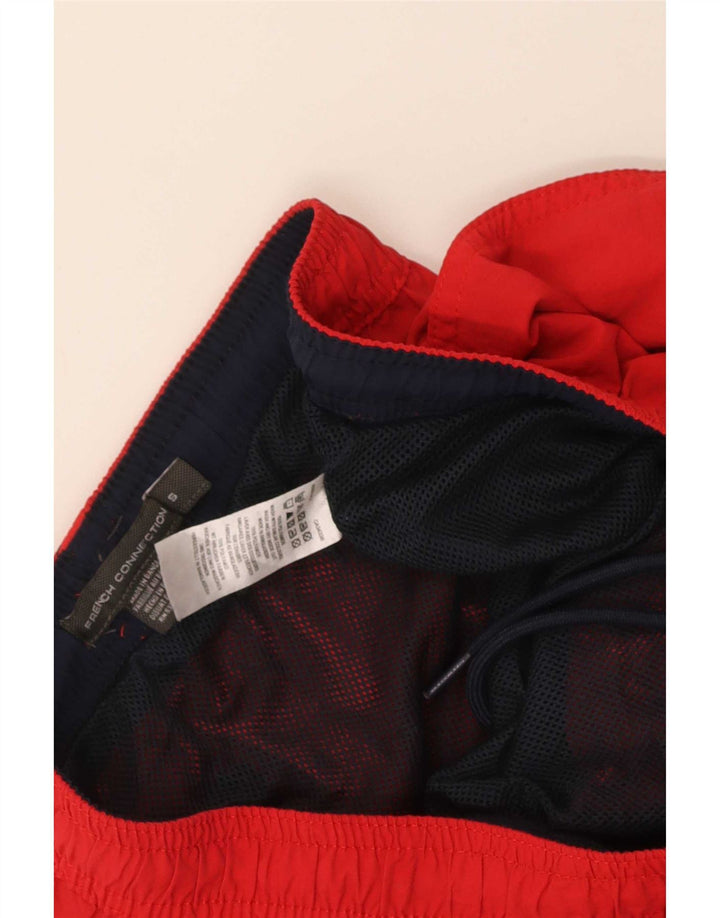 French Connection Mens Swimming Shorts Small Red Polyamide