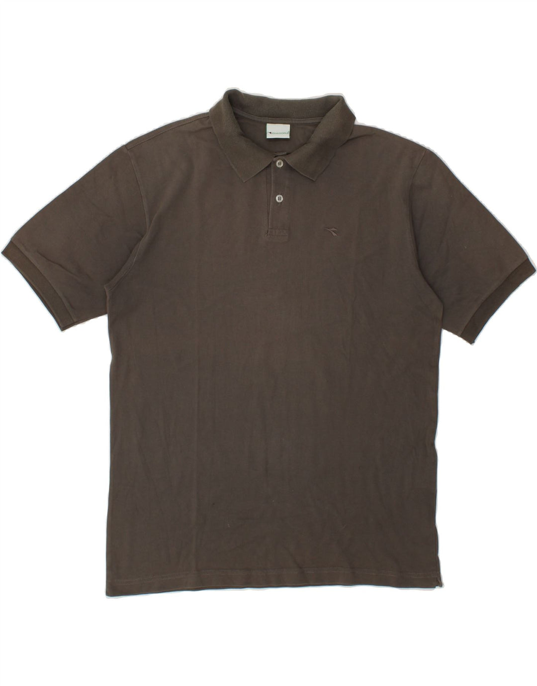 DIADORA Mens Polo Shirt Large Grey Cotton Vintage Diadora and Second-Hand Diadora from Messina Hembry 