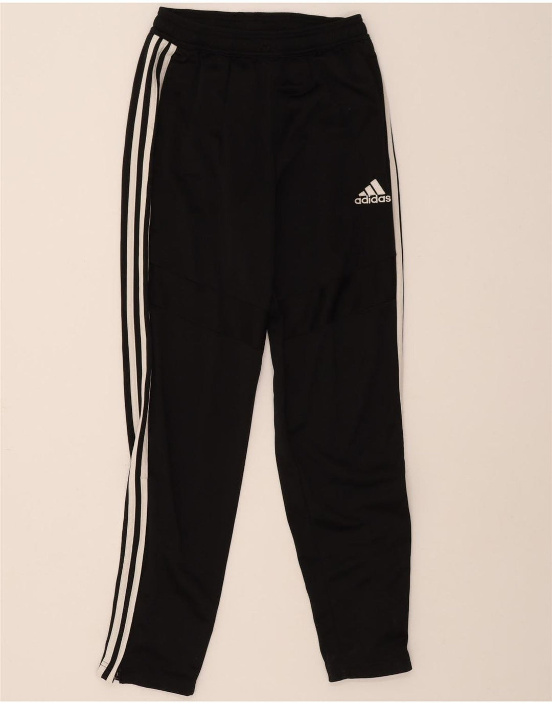 ADIDAS Boys Tracksuit Trousers 13-14 Years Black Polyester Vintage Adidas and Second-Hand Adidas from Messina Hembry 