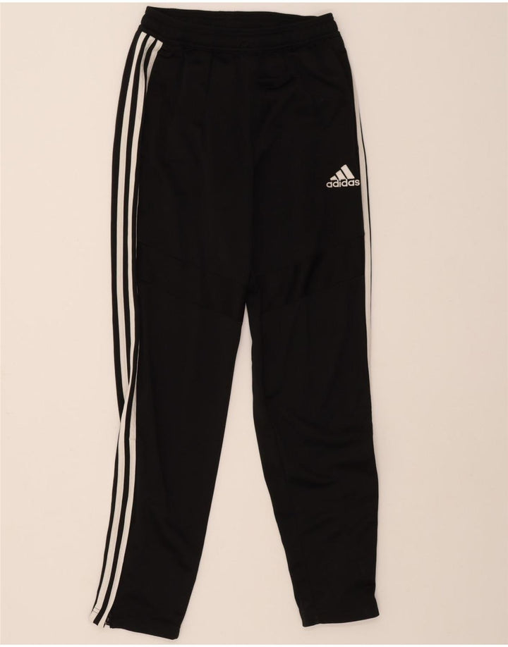ADIDAS Boys Tracksuit Trousers 13-14 Years Black Polyester Vintage Adidas and Second-Hand Adidas from Messina Hembry 