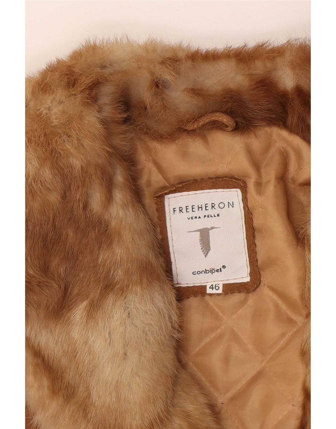 Conbipel Womens Free Heron Suede Jacket IT 46 Large Beige Leather