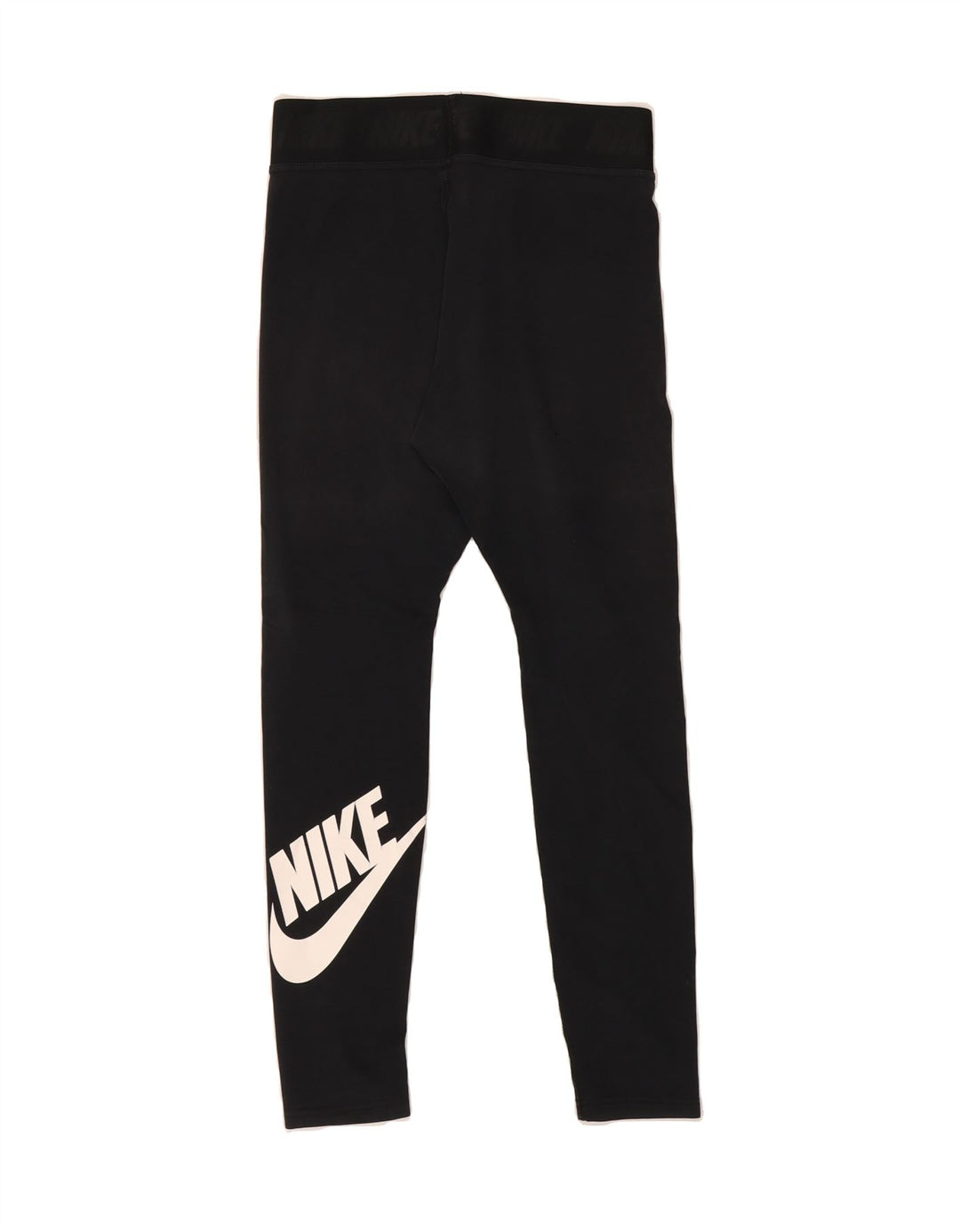 NIKE Womens Graphic Leggings UK 12 Medium Black Cotton Vintage Nike and Second-Hand Nike from Messina Hembry 