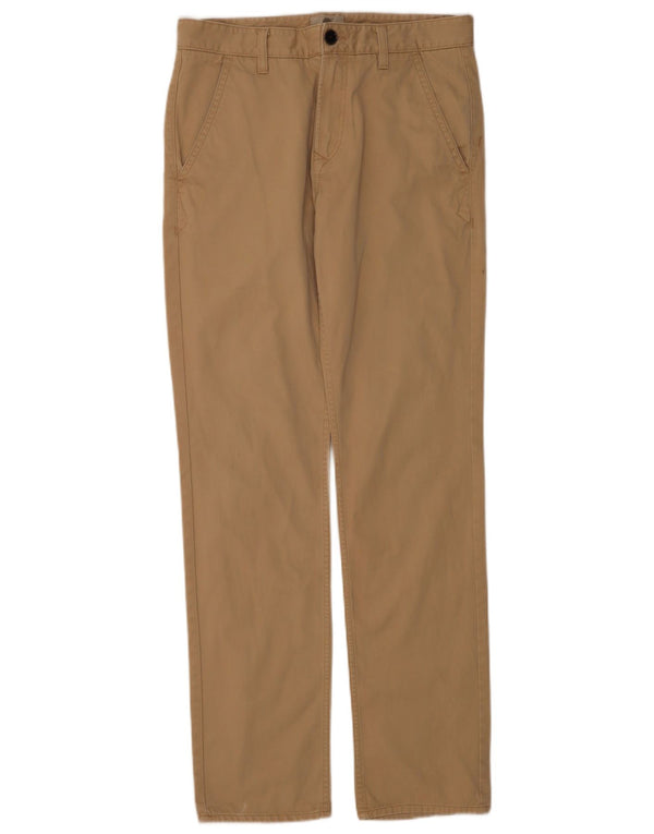 Timberland Mens Straight Chino Trousers W31 L33 Beige Cotton