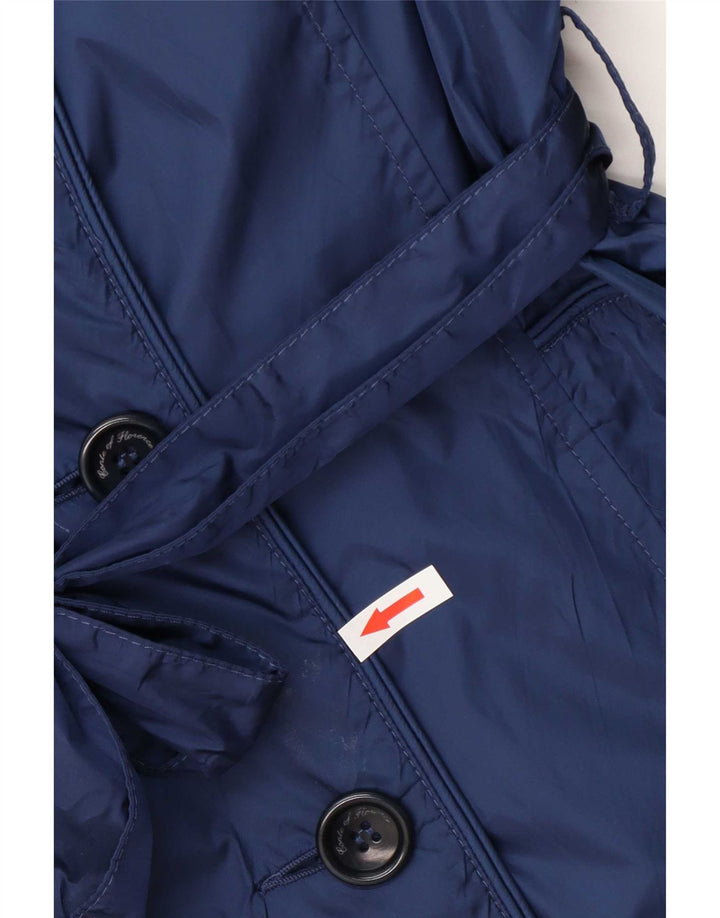 Conte of Florence Damen Trenchcoat IT 42 Medium Marineblau Polyamid