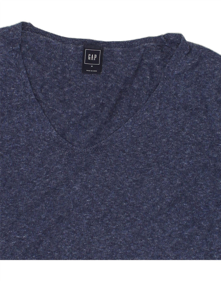 GAP Womens V-Neck Jumper Sweater UK 14 Medium Navy Blue Vintage Gap and Second-Hand Gap from Messina Hembry 