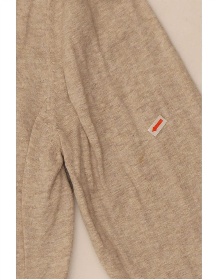 Marks & Spencer Mens Polo Neck Jumper Sweater Medium Beige Colourblock