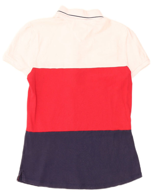 Tommy Hilfiger Damen Poloshirt UK 12 Medium Mehrfarbig Colourblock