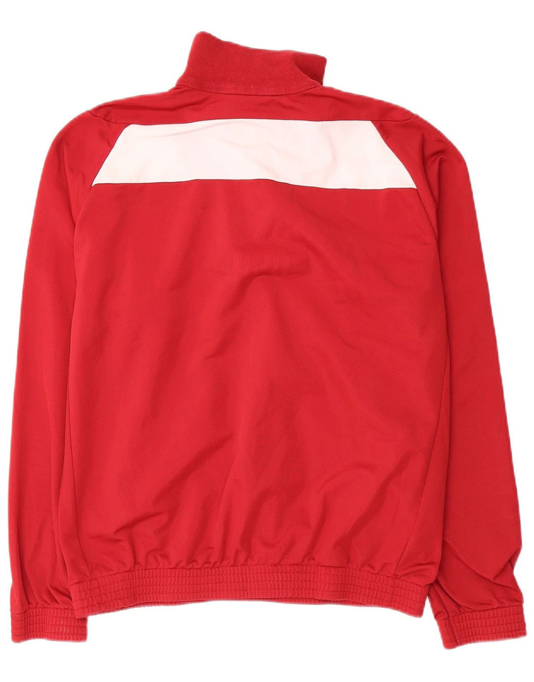Macron Herren-Sweatshirt mit grafischem Reißverschluss und Rundhalsausschnitt, mittelrot, Farbblock