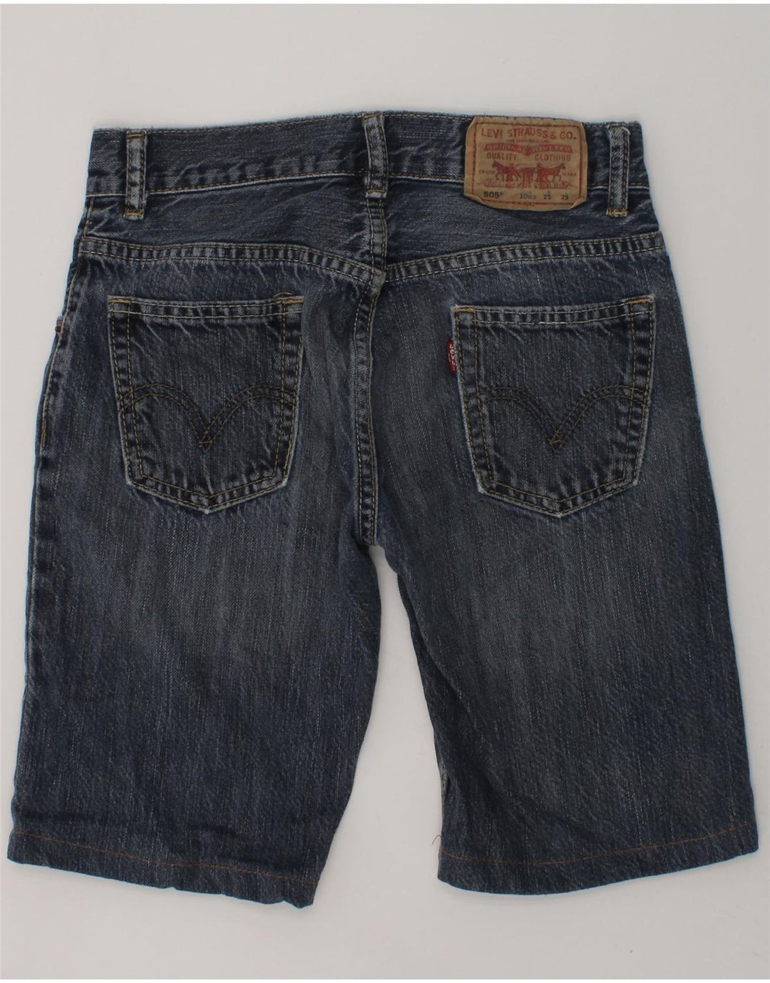 LEVI'S Boys 505 Denim Shorts 9-10 Years W25  Navy Blue Cotton | Vintage Levi's | Thrift | Second-Hand Levi's | Used Clothing | Messina Hembry 