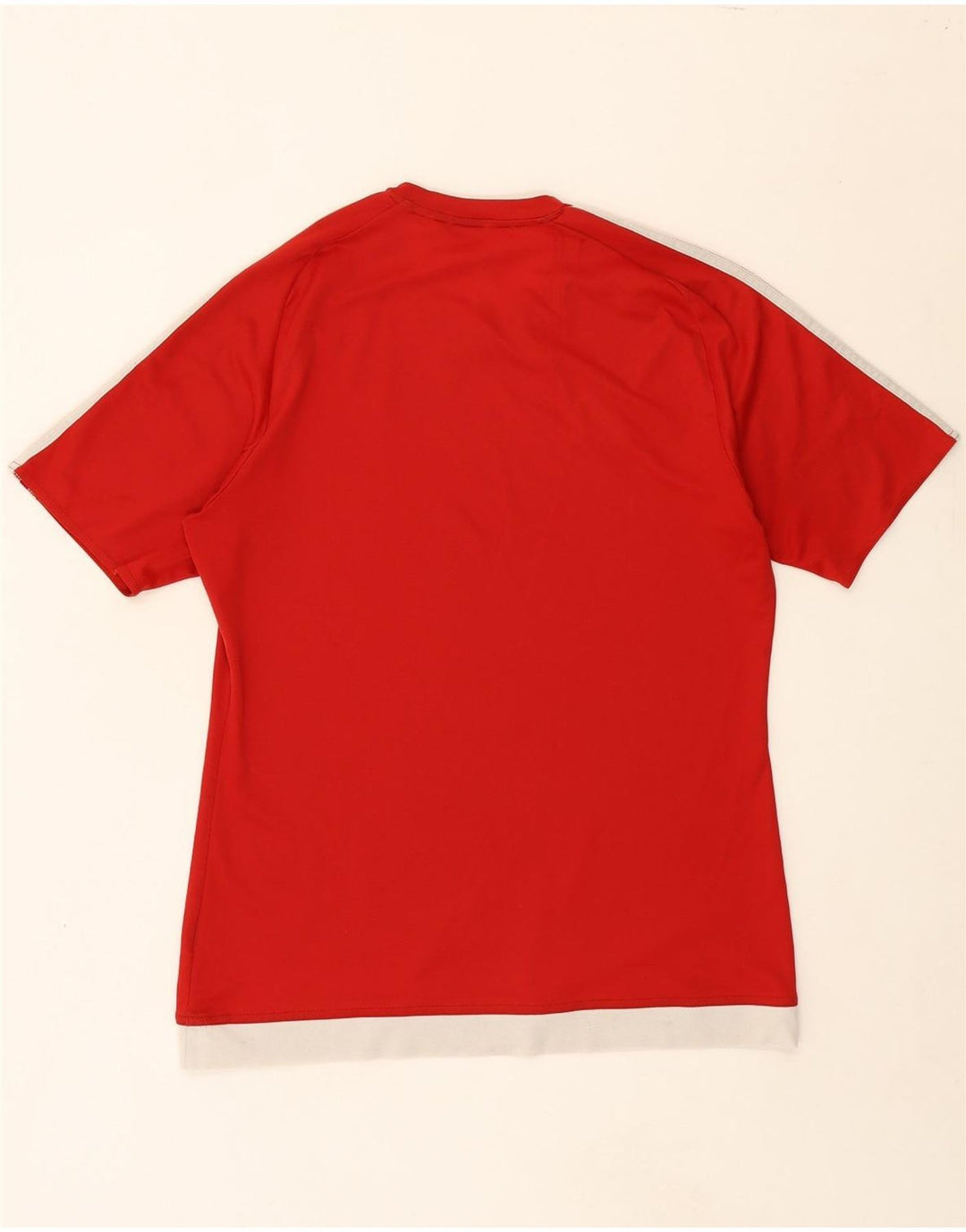 ADIDAS Mens Climalite T-Shirt Top Medium Red Colourblock Vintage Adidas and Second-Hand Adidas from Messina Hembry 