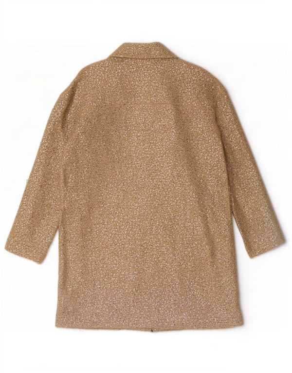 Marks & Spencer Abrigo cruzado con lentejuelas para mujer UK 8 Small Beige