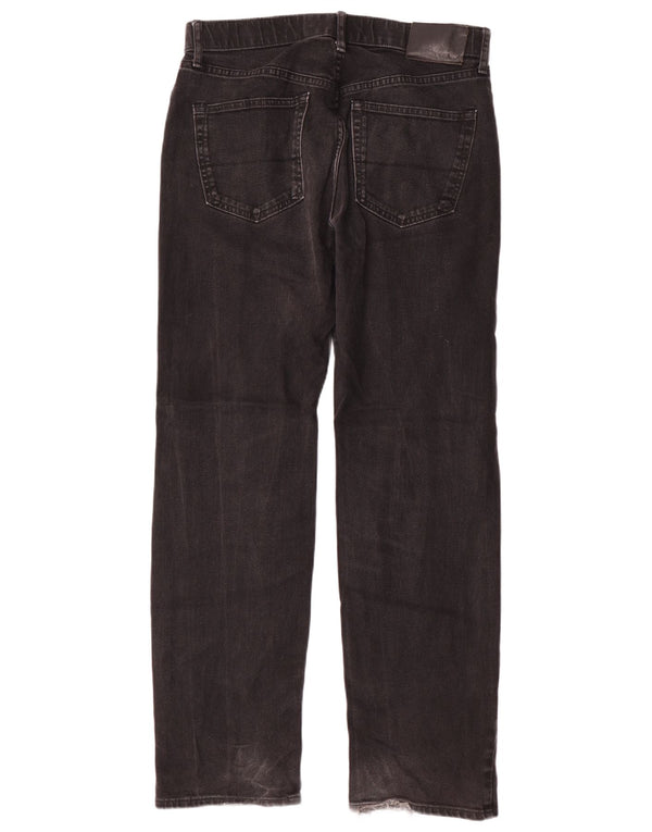 Marks & Spencer Mens Regular Straight Jeans W32 L31 Black Cotton
