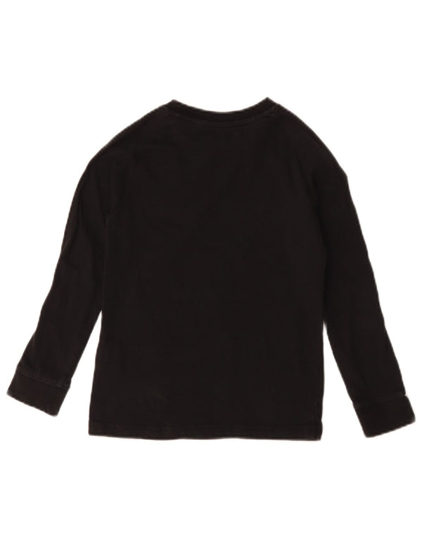 Adidas Boys Top Long Sleeve 7-8 Years Black Cotton