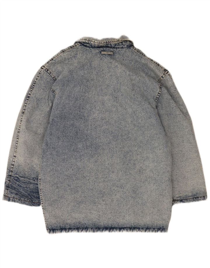 Vintage mujer chaqueta de mezclilla Reino Unido 16 azul grande