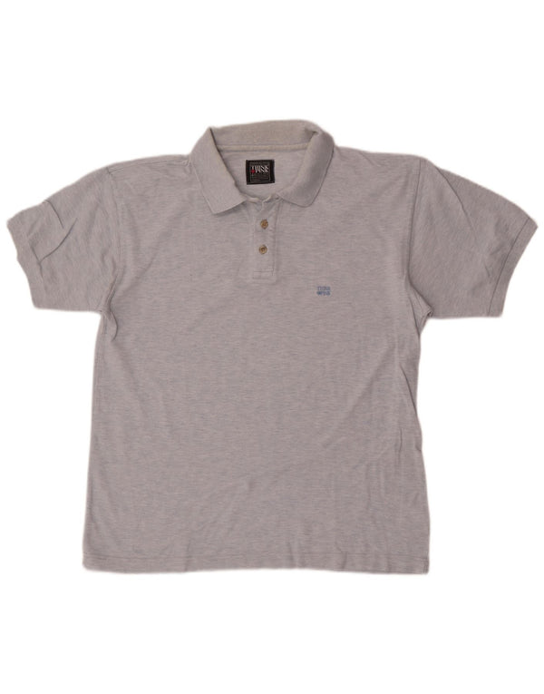 Think Pink Mens Polo Shirt Medium Blue Cotton