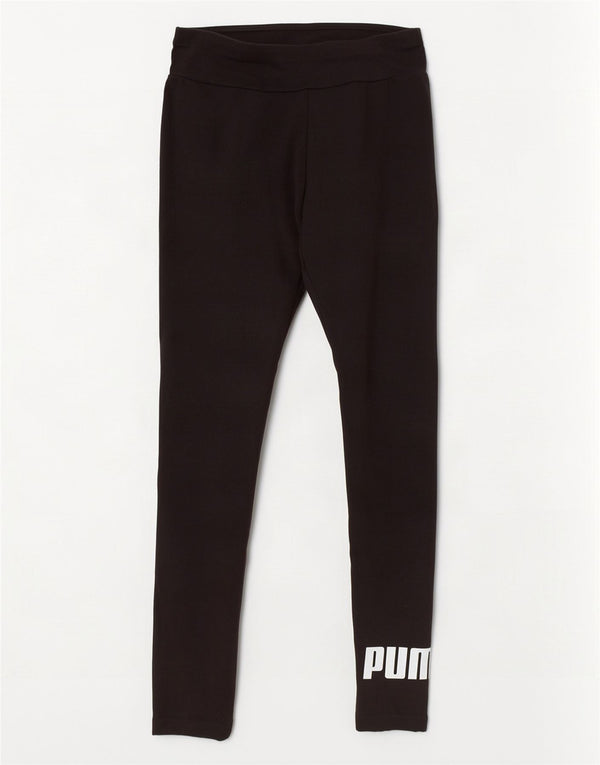Leggings Puma Feminino UK 10 Pequeno Algodão Preto